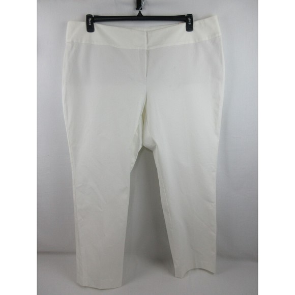 Alfani Plus Women's Tummy Control Slim Leg Dress Pants Size 24W Color White - Picture 2 of 6